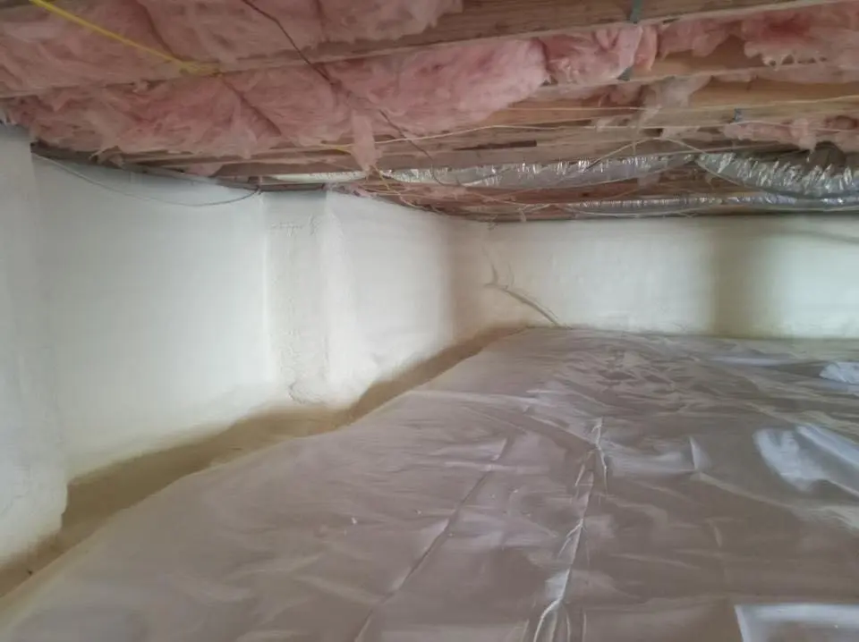 Crawl space encapsulation with closed-cell spray foam for Attic Insulation in Sallisaw